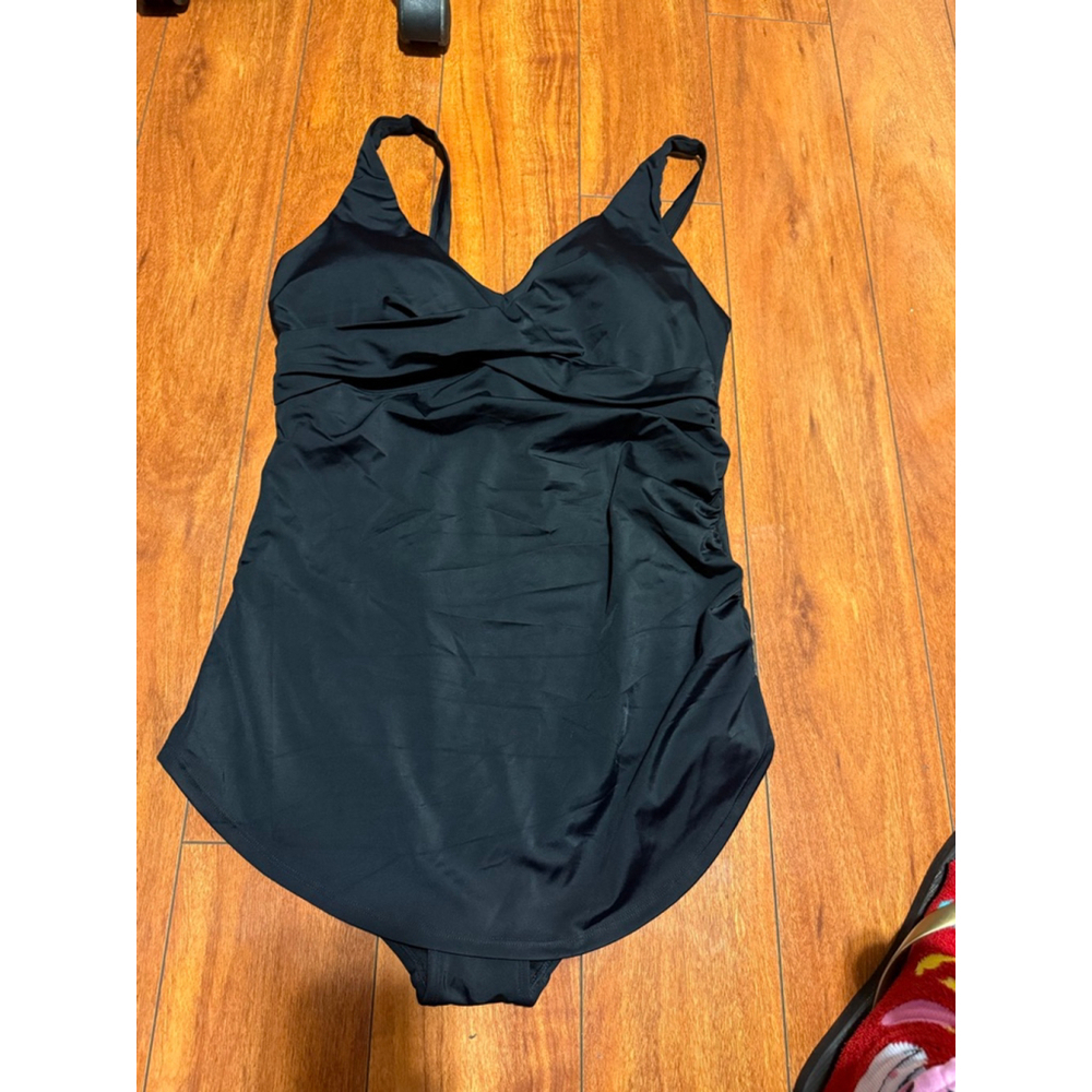 Women's Kim Gravel Black One Piece Swimsuit Size 16